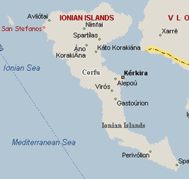 Map of Corfu